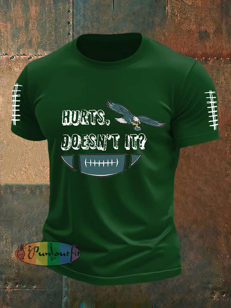 Men’s Football Fans Lovers Gameday Casual Short Sleeve T-shirt Dark Green / S