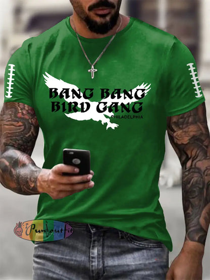 Men’s Football Fans Lovers Gameday Casual Short Sleeve T-shirt Green / S