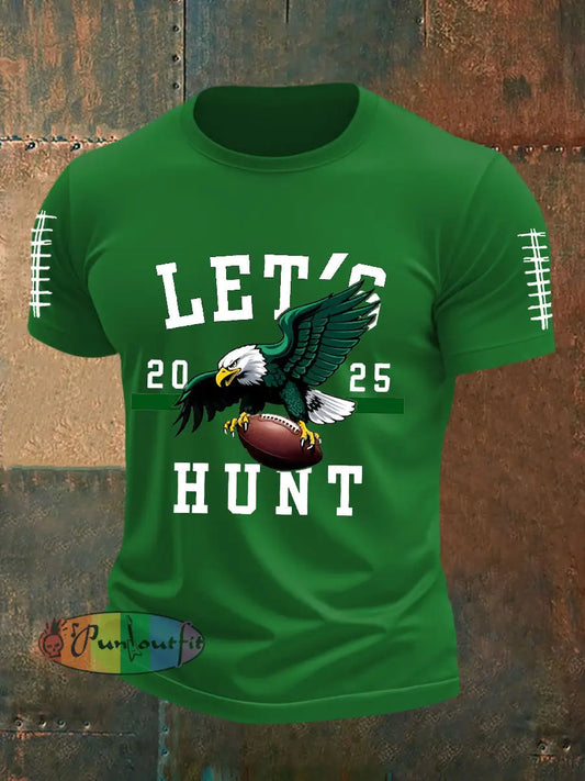 Men’s Football Fans Lovers Gameday Casual Short Sleeve T shirt Green / S