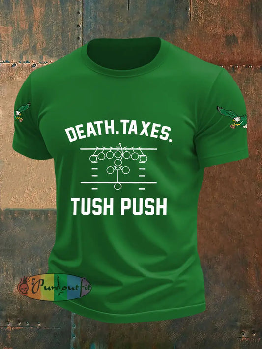 Men’s Football Fans Lovers Gameday Casual Short Sleeve T-shirt Green / S