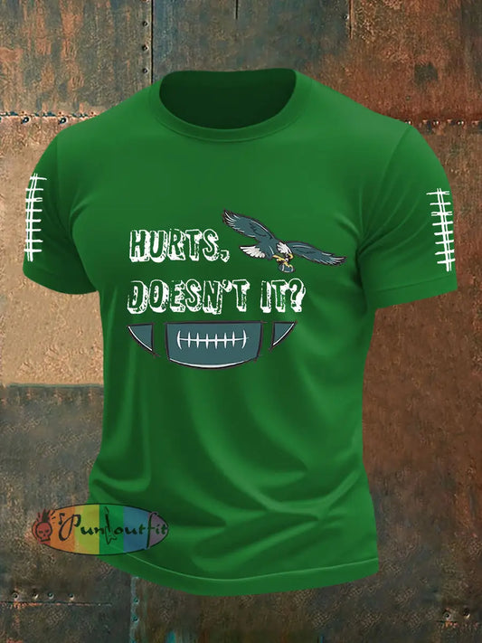 Men’s Football Fans Lovers Gameday Casual Short Sleeve T-shirt Green / S