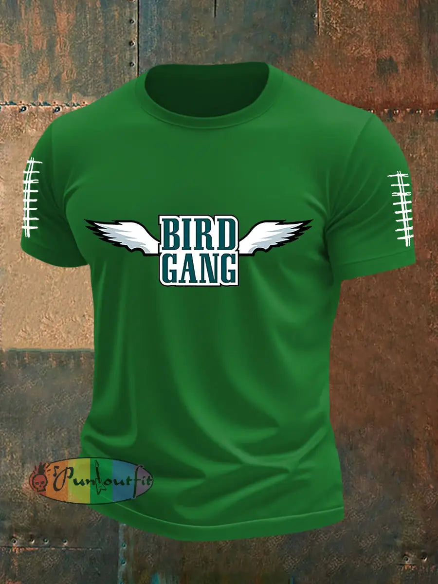 Men’s Football Fans Lovers Gameday Casual Short Sleeve T-shirt Green / S
