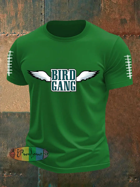 Men’s Football Fans Lovers Gameday Casual Short Sleeve T-shirt Green / S
