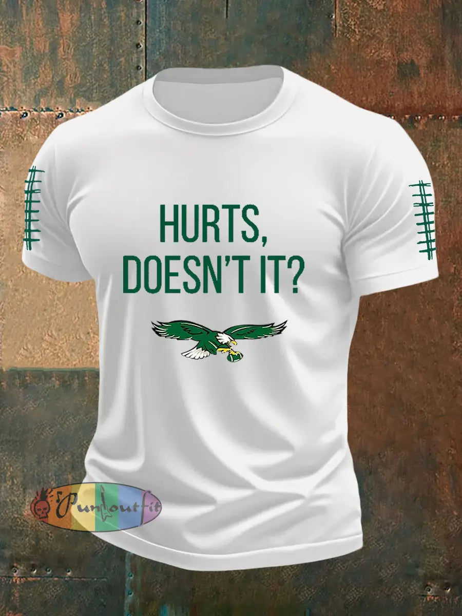 Men’s Football Fans Lovers Gameday Casual Short Sleeve T shirt White / S