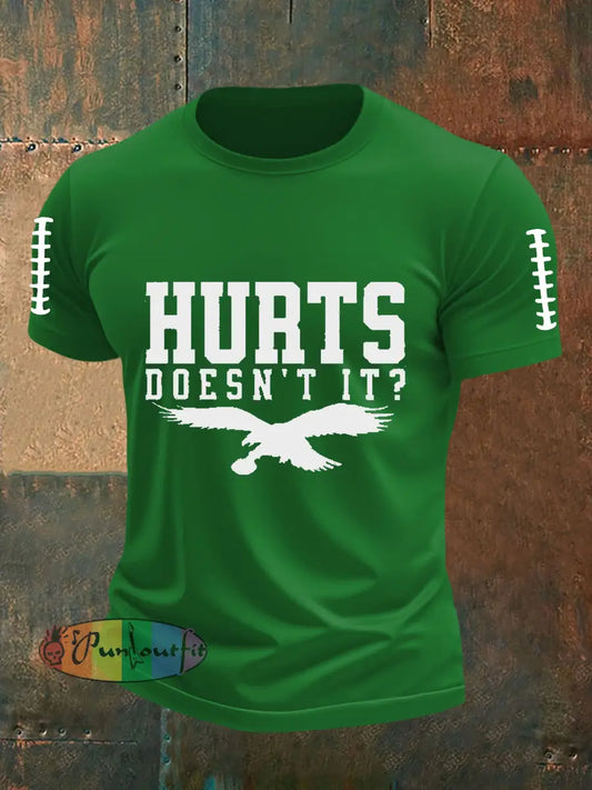 Men’s Football Fans Lovers Gameday Casual Short Sleeve Tee Green / S