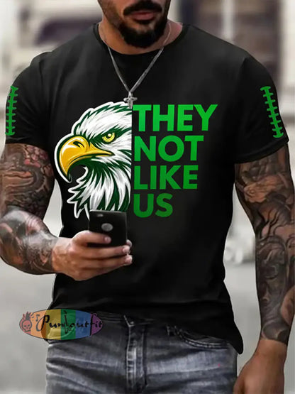 Men’s Football Fans Lovers Gameday Casual short sleeves t-shirt Black / S