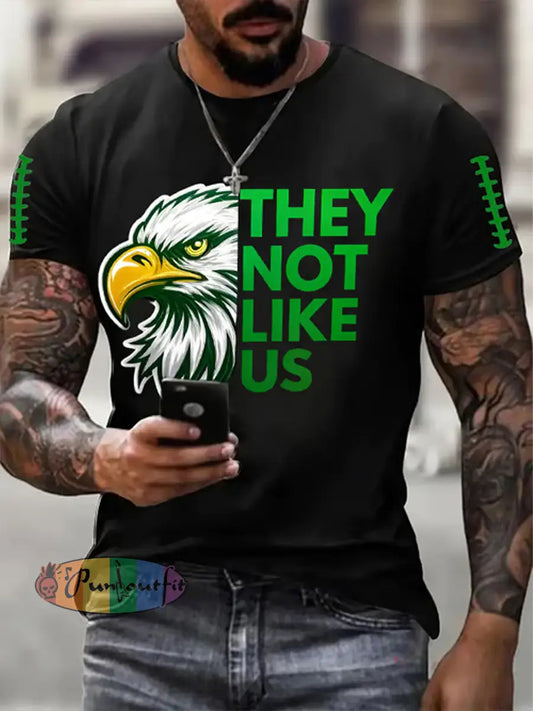 Men’s Football Fans Lovers Gameday Casual short sleeves t-shirt Black / S