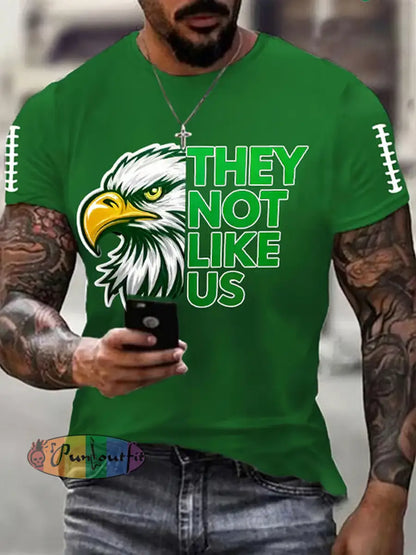 Men’s Football Fans Lovers Gameday Casual short sleeves t-shirt Green / S