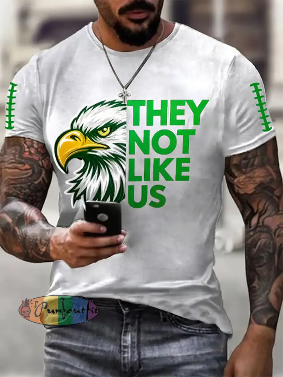 Men’s Football Fans Lovers Gameday Casual short sleeves t-shirt White / S