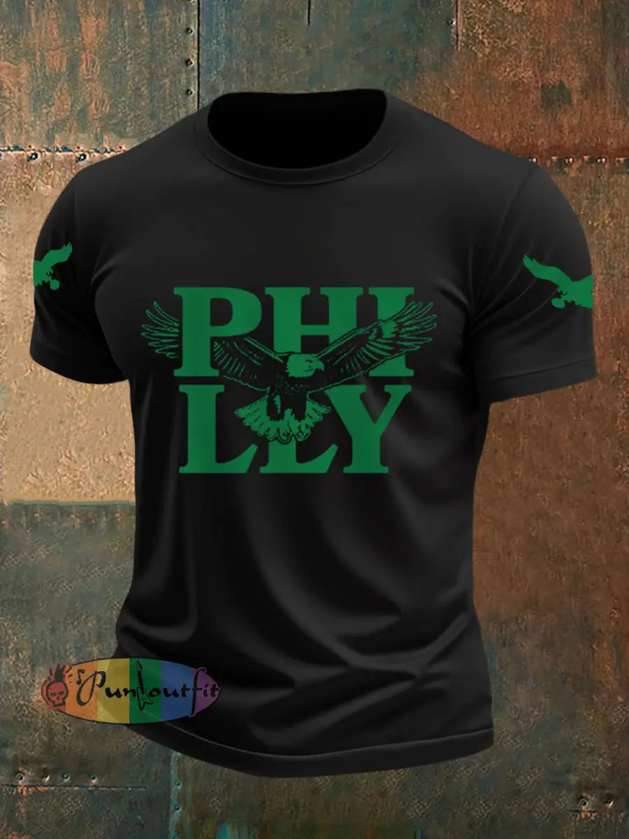 Men’s Football Fans Lovers Gameday Casual Tee Black / S