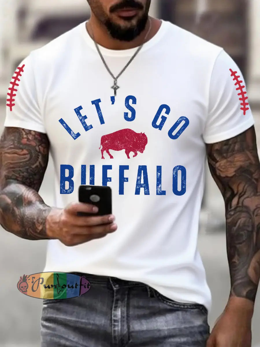 Men’s Football Fans Lovers Gameday Casual Tee White / S
