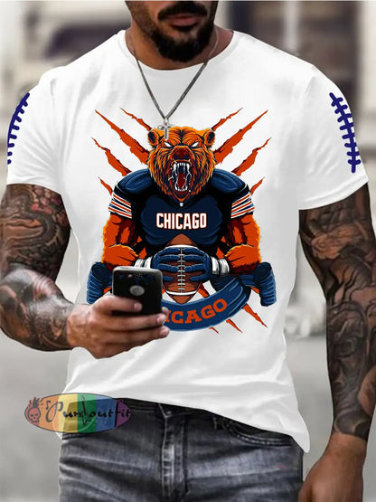 Men’s Football Fans Lovers Gameday Casual Tee White / S