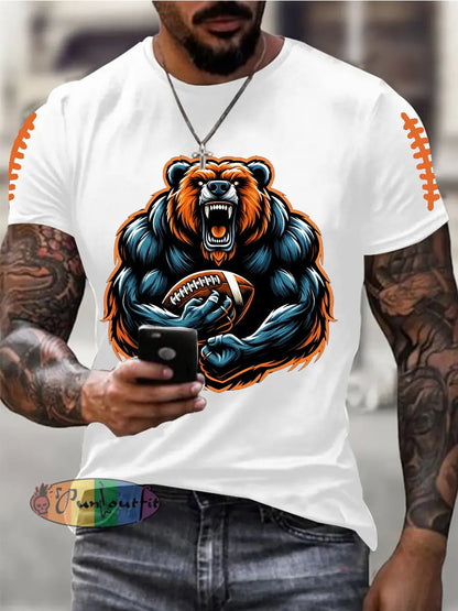 Men’s Football Fans Lovers Gameday Casual Tee White / S