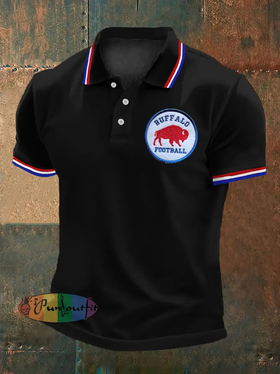Men’s Football Fans Lovers Gameday Casual Top Black / S
