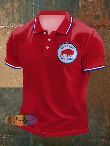 Men’s Football Fans Lovers Gameday Casual Top Red / S