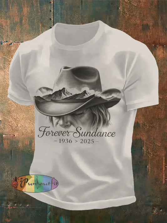 Men’s Forever Sundance Memorial Cowboy short sleeves t-shirt As picture / S