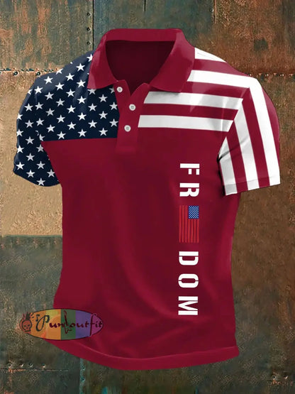 Men’s Freedom Charlie Kirk Printed Shirt Red / S