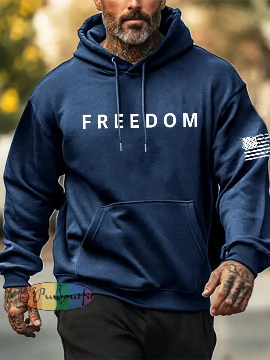 Men’s Freedom Is Not Free R.I.P Charlie Kirk Hooded Sweatshirt Dark Blue / S