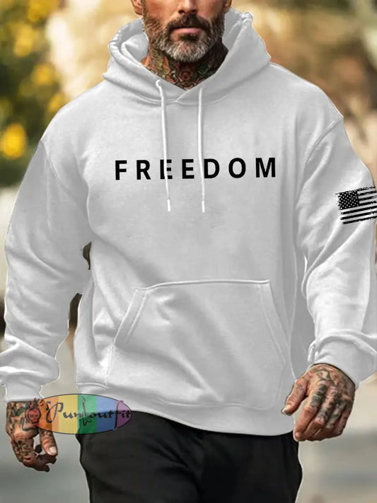 Men’s Freedom Is Not Free R.I.P Charlie Kirk Hooded Sweatshirt White / S