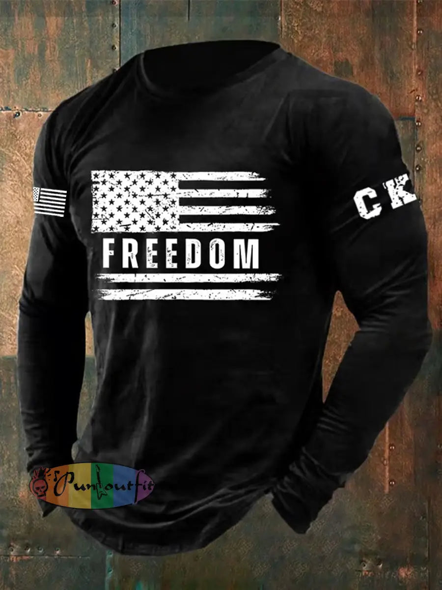 Men’s Freedom Is Not Free R.I.P Charlie Kirk Long Sleeve T-shirt Black / S