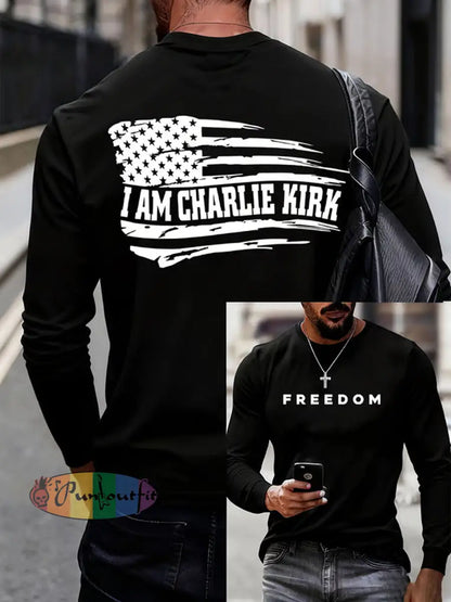 Men’s Freedom Is Not Free R.I.P Charlie Kirk Long Sleeve T-shirt Black / S