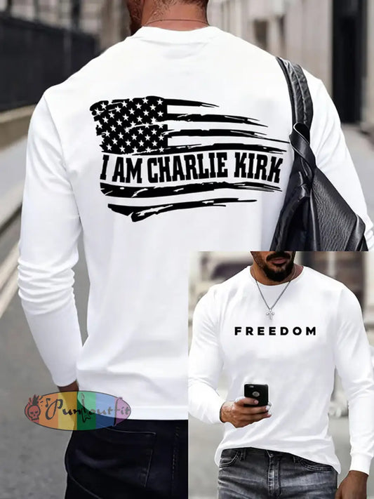 Men’s Freedom Is Not Free R.I.P Charlie Kirk Long Sleeve T-shirt White / S