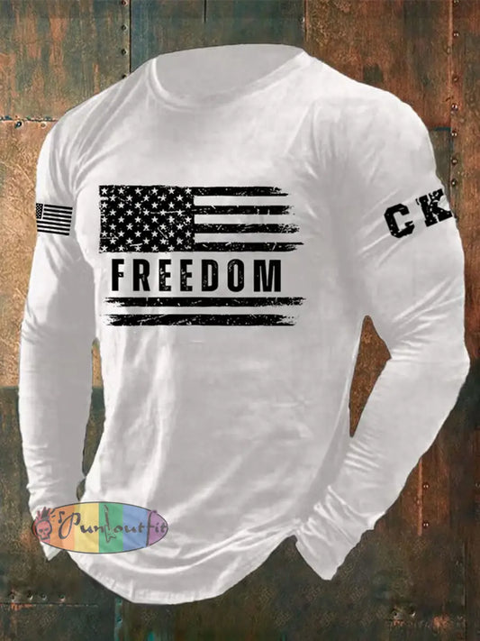 Men’s Freedom Is Not Free R.I.P Charlie Kirk Long Sleeve T-shirt White / S