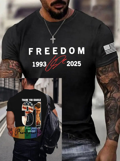 Men’s Freedom Is Not Free R.I.P Charlie Kirk Short Sleeve T-shirt Black / S