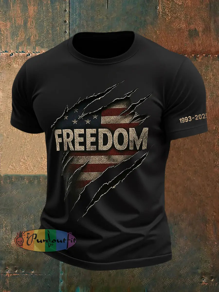 Men’s Freedom Is Not Free R.I.P Charlie Kirk Short Sleeve T-shirt Black / S