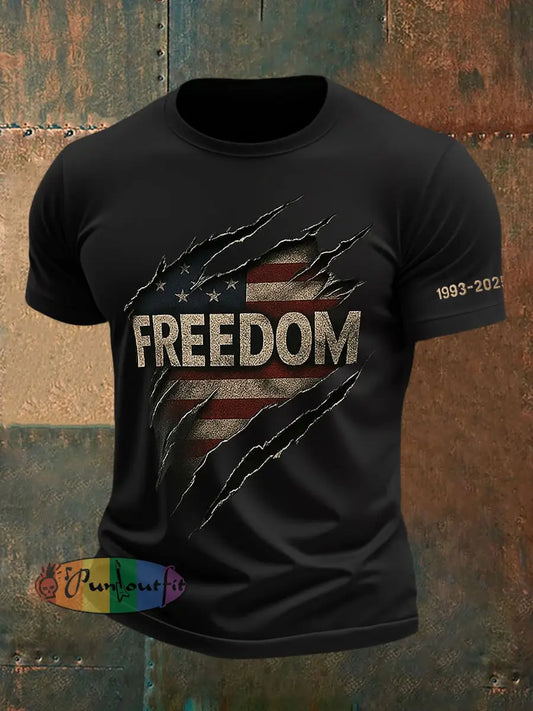 Men’s Freedom Is Not Free R.I.P Charlie Kirk Short Sleeve T-shirt Black / S