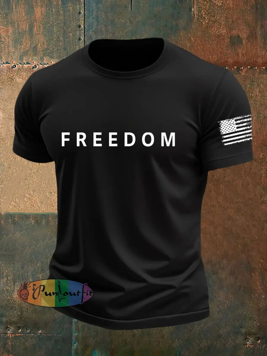 Men’s Freedom Is Not Free R.I.P Charlie Kirk Short Sleeve T-shirt Black / S