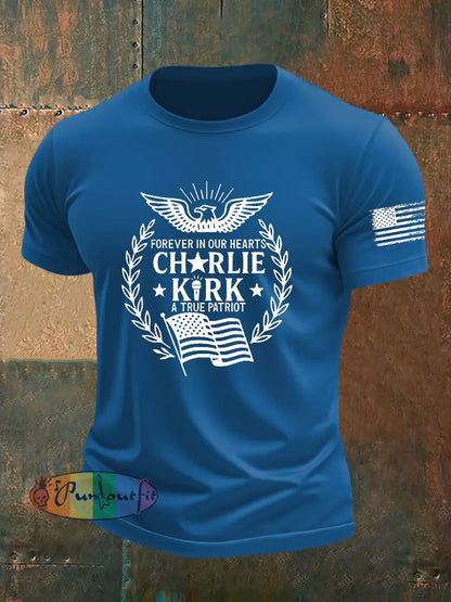 Men’s Freedom Is Not Free R.I.P Charlie Kirk Short Sleeve T-shirt Blue / S