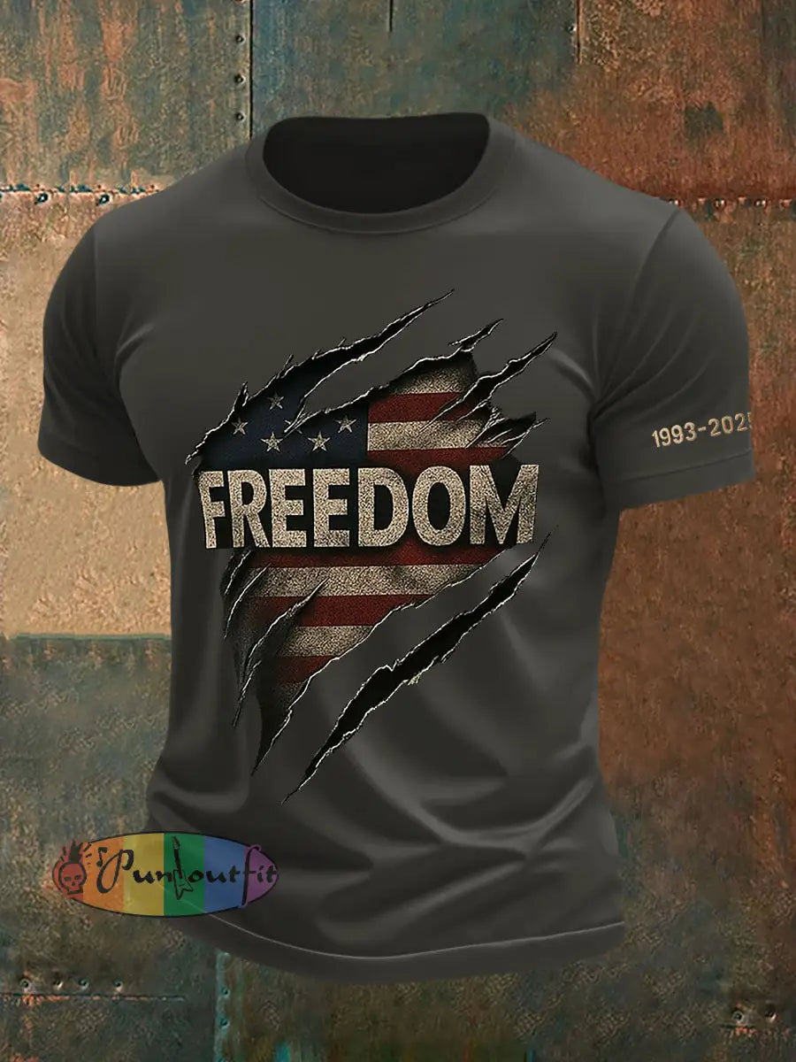 Men’s Freedom Is Not Free R.I.P Charlie Kirk Short Sleeve T-shirt Dark Gray / S