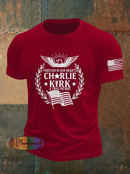Men’s Freedom Is Not Free R.I.P Charlie Kirk Short Sleeve T-shirt Deep Red / S