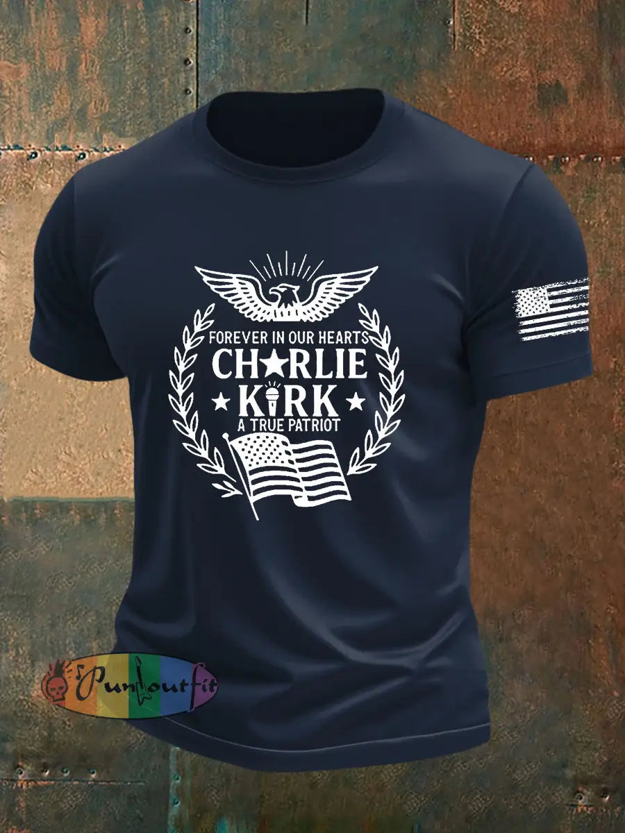 Men’s Freedom Is Not Free R.I.P Charlie Kirk Short Sleeve T-shirt Navy Blue / S