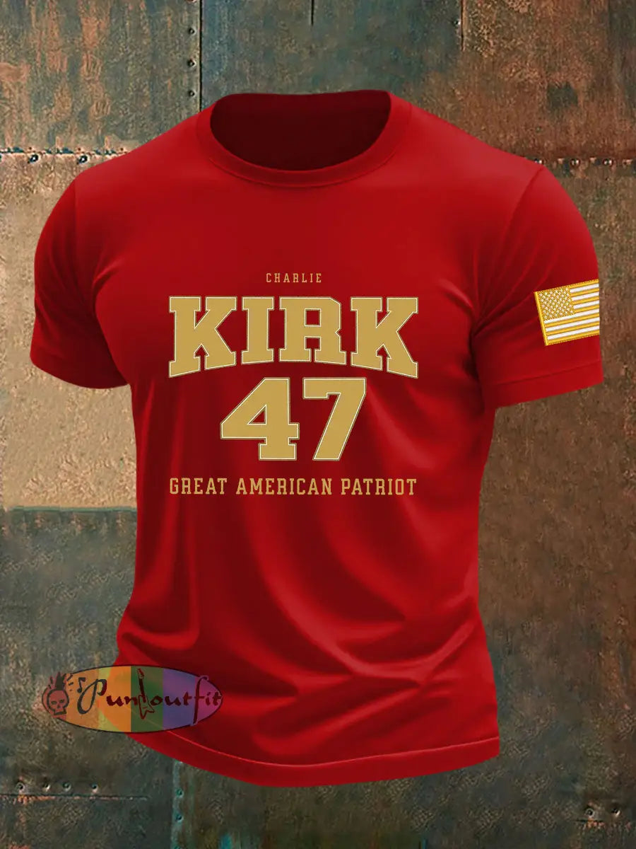 Men’s Freedom Is Not Free R.I.P Charlie Kirk Short Sleeve T-shirt Pure Red / S
