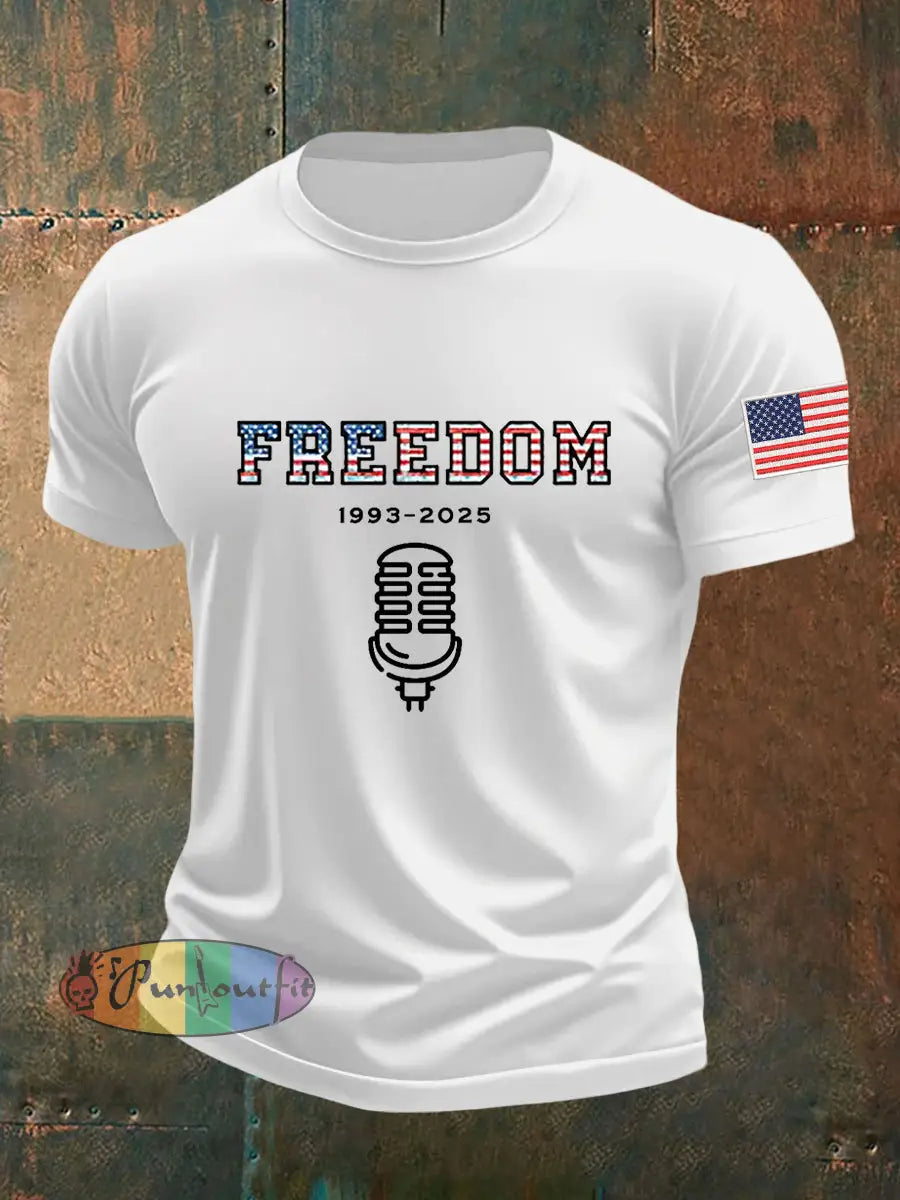 Men’s Freedom Is Not Free R.I.P Charlie Kirk Short Sleeve T-shirt White / S