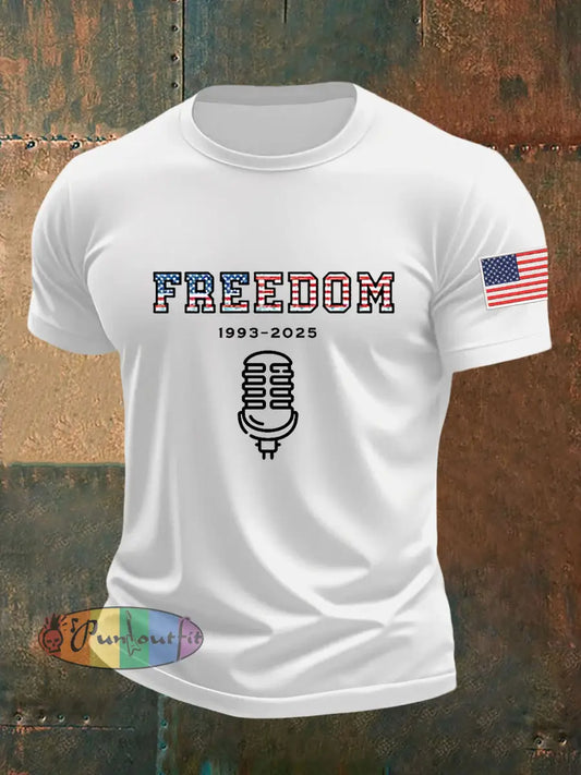 Men’s Freedom Is Not Free R.I.P Charlie Kirk Short Sleeve T-shirt White / S