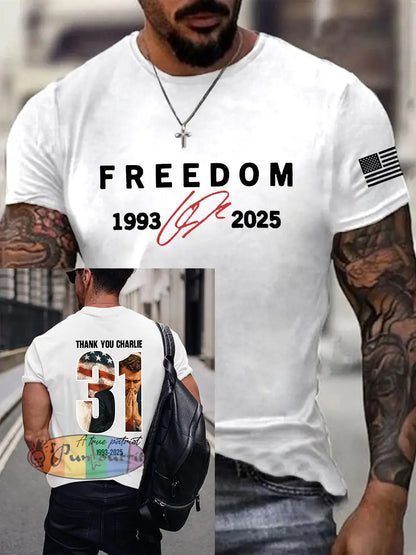 Men’s Freedom Is Not Free R.I.P Charlie Kirk Short Sleeve T-shirt White / S