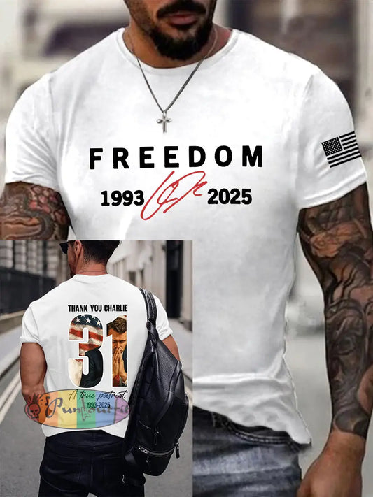 Men’s Freedom Is Not Free R.I.P Charlie Kirk Short Sleeve T-shirt White / S