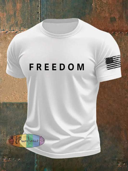 Men’s Freedom Is Not Free R.I.P Charlie Kirk Short Sleeve T-shirt White / S