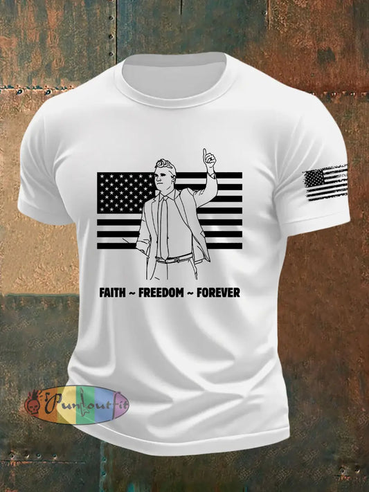 Men’s Freedom Is Not Free R.I.P Charlie Kirk Short Sleeve T-shirt White / S
