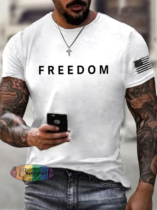 Men’s Freedom Is Not Free R.I.P Charlie Kirk Short Sleeve T-shirt White / S