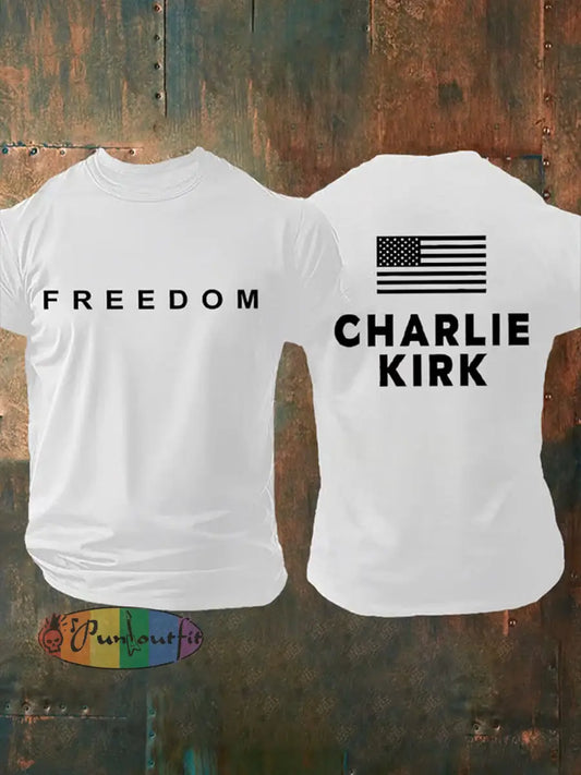 Men’s Freedom Is Not Free R.I.P Charlie Kirk Short Sleeve T-shirt White / S
