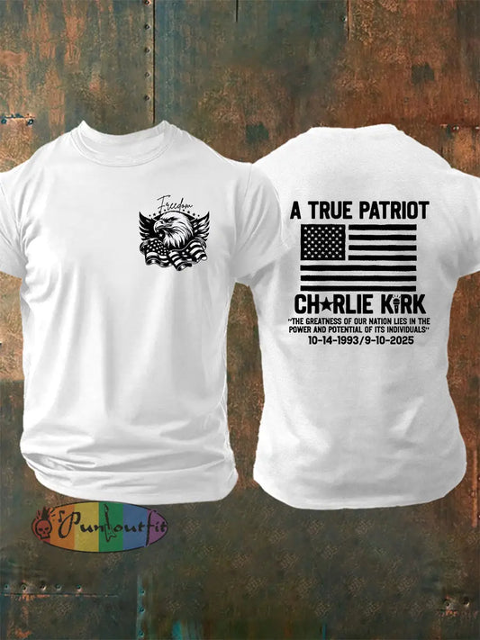 Men’s Freedom Is Not Free R.I.P Charlie Kirk Short Sleeve T-shirt White / S