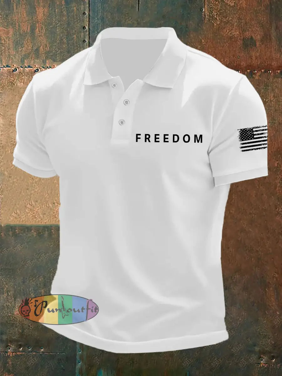 Men’s Freedom Is Not Free R.I.P Charlie Kirk Short Sleeve Top White / S