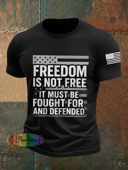 Men’s Freedom Is Not Free R.I.P Charlie Kirk Tee Black / S