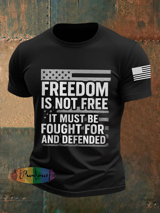 Men’s Freedom Is Not Free R.I.P Charlie Kirk Tee Black / S