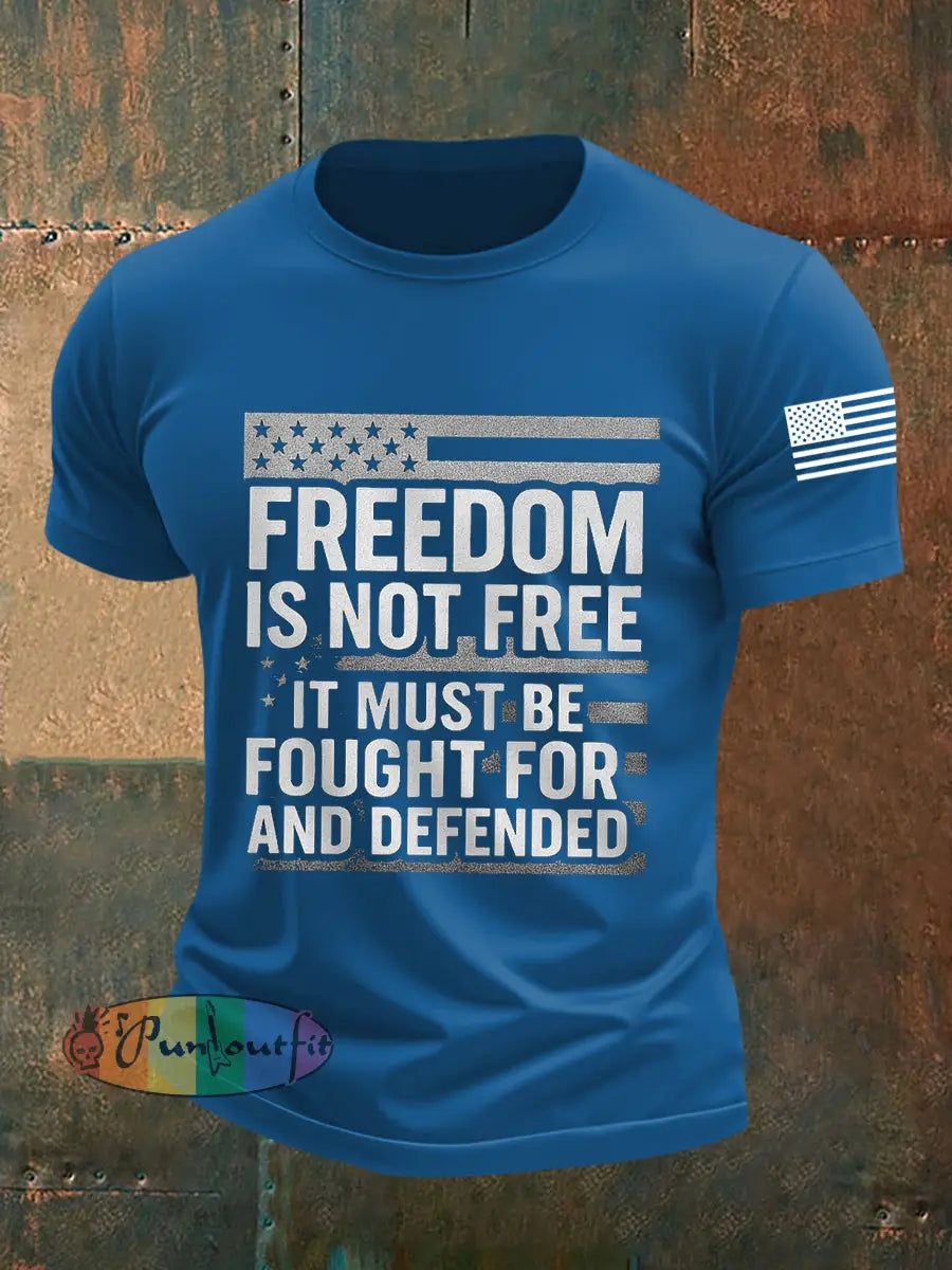 Men’s Freedom Is Not Free R.I.P Charlie Kirk Tee Blue / S