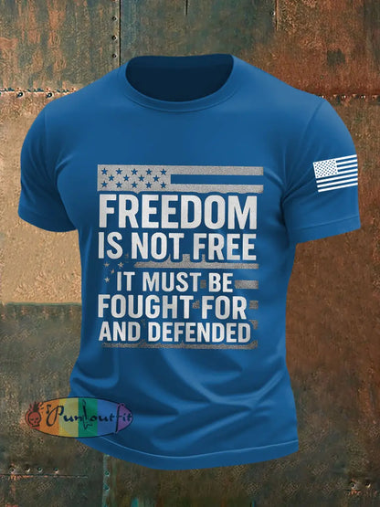 Men’s Freedom Is Not Free R.I.P Charlie Kirk Tee Blue / S